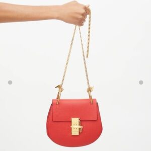 Chloé red mini Drew crossbody bag